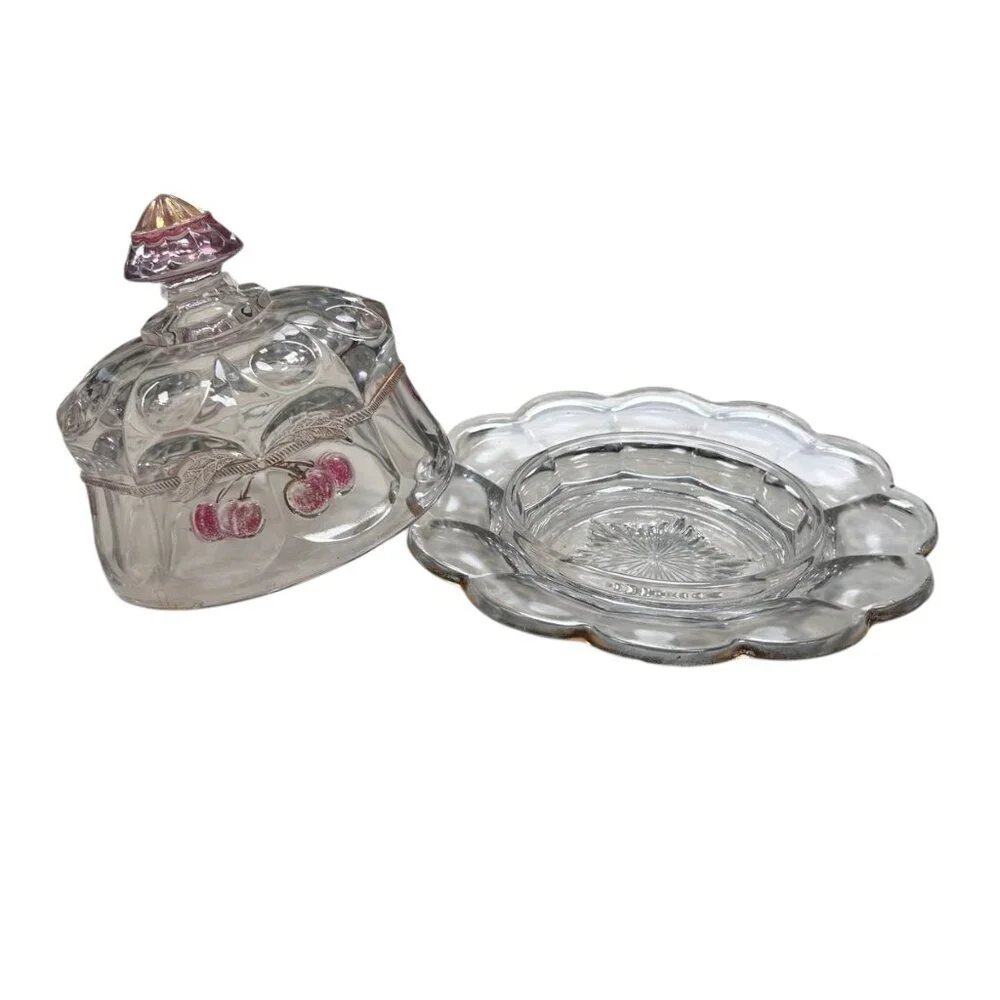 Mosser Northwood Cherry And Cable Butter Dish Cloche